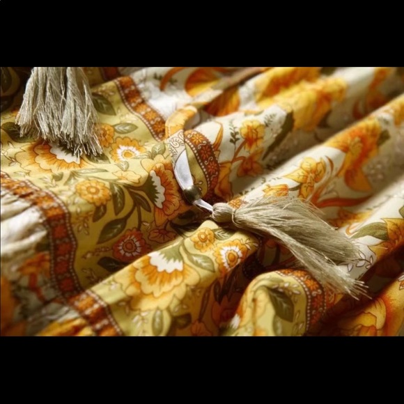 Long Sleeve Boho Floral Gypsy Print Maxi Dress - Picture 10 of 13